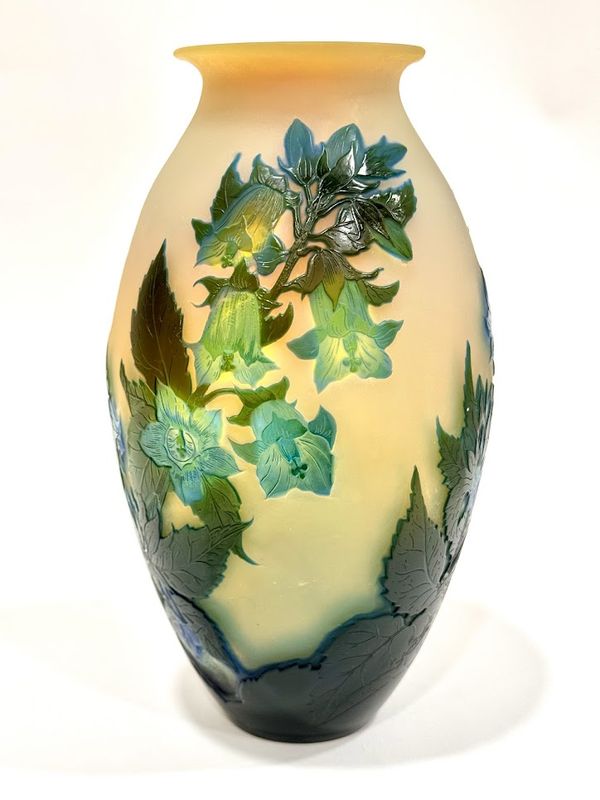 Emile Gall Vase Aux Gentianes Antiquit S Art Nouveau