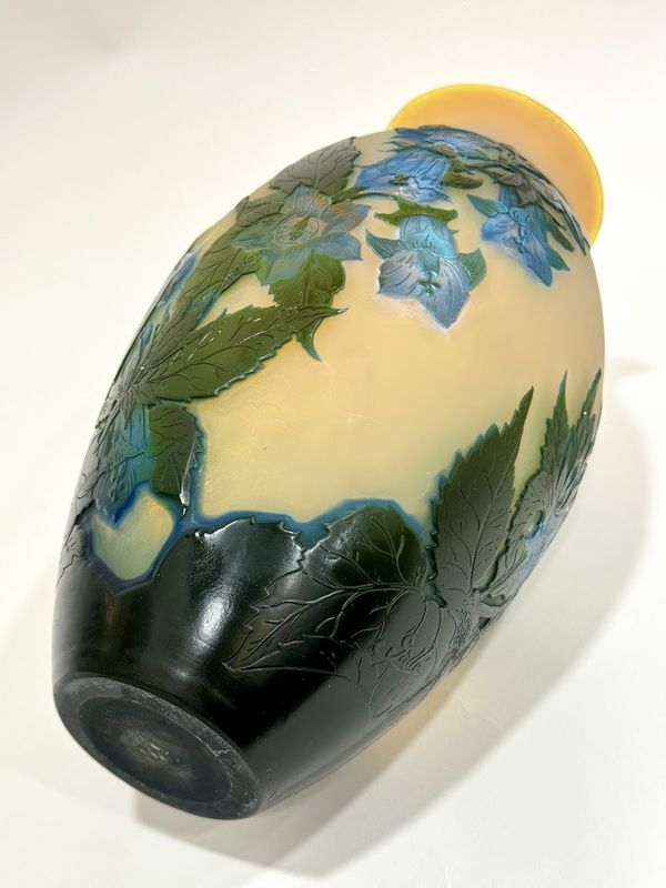 Emile Gall Vase Aux Gentianes Antiquit S Art Nouveau