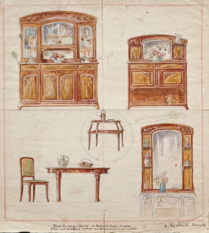 Fauteuil de Bureau Art Nouveau – Image 12