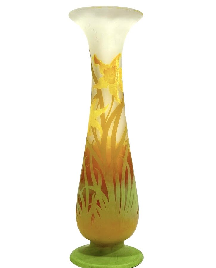 Emile Gallé Important Vase "Aux Jonquilles"