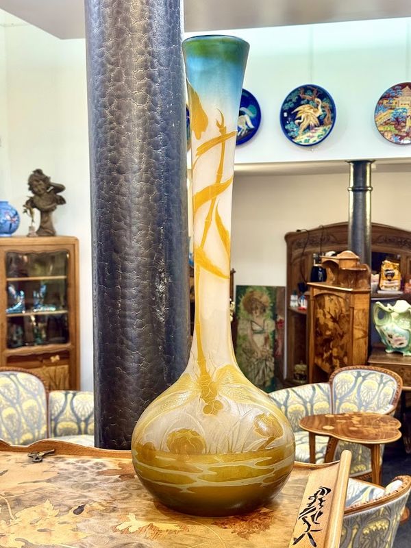 Emile Gallé Monumental Vase 'Libellule" – Image 8