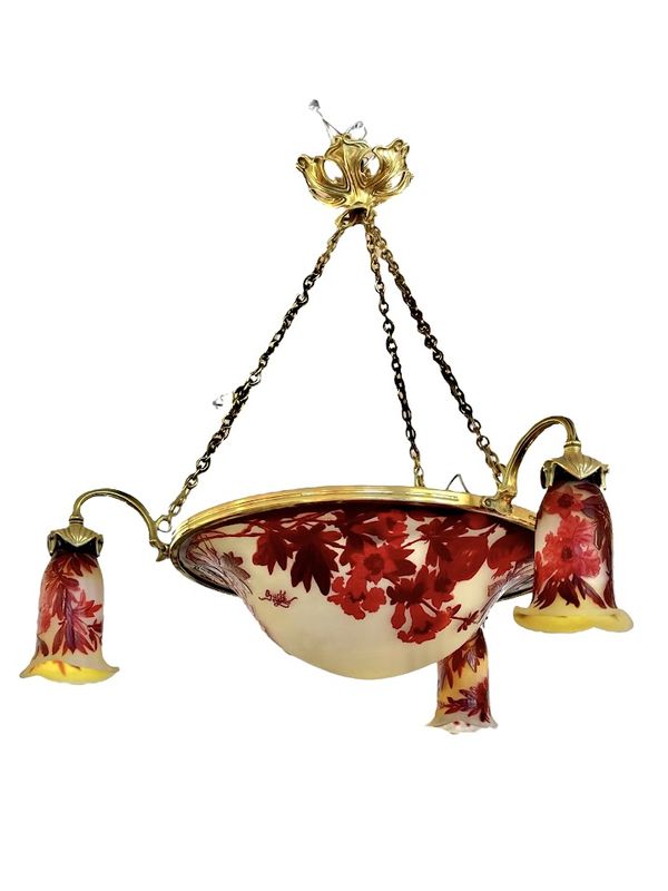 Emile Gallé Lustre “Aux Grenades”