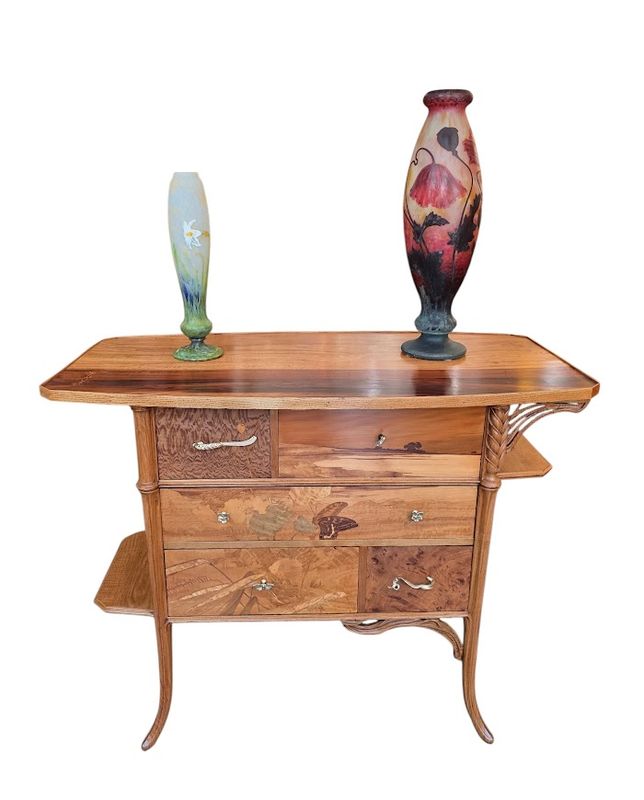 Emile Gallé Rare Commode 'L'orge"