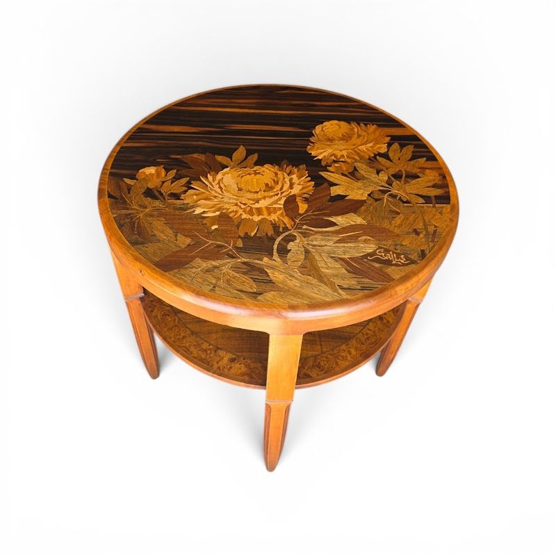 Emile Gallé Table Basse “Pivoines”