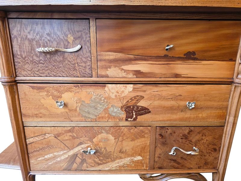 Emile Gallé Rare Commode 'L'orge" – Image 12