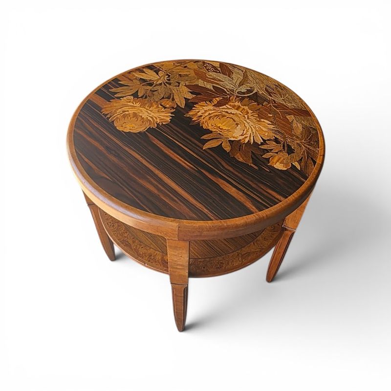 Emile Gallé Table Basse “Pivoines” – Image 8