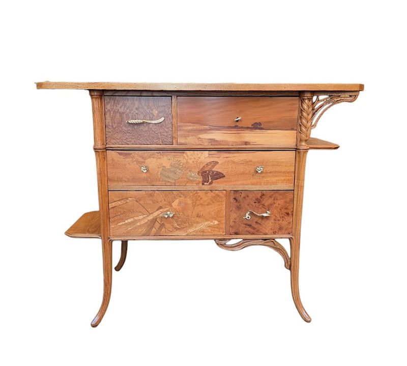 Emile Gallé Rare Commode 'L'orge" – Image 3