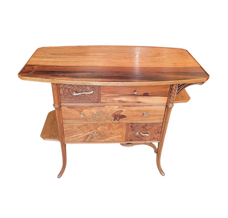 Emile Gallé Rare Commode 'L'orge" – Image 4