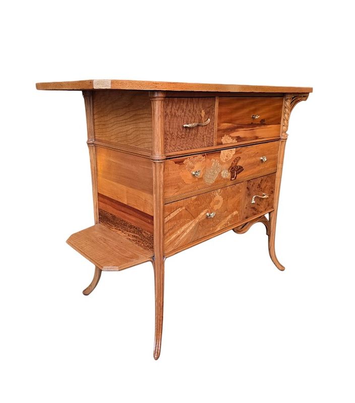 Emile Gallé Rare Commode 'L'orge" – Image 8