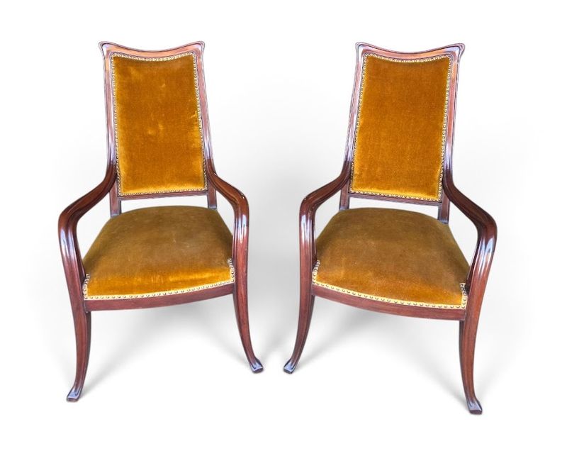 Majorelle Paire De Fauteuils "Olga"