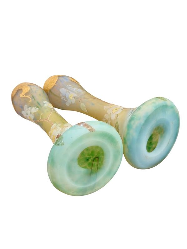 Legras Paire de Vase "Fleurs de Pommier" – Image 3