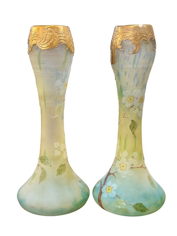 Legras Paire de Vase "Fleurs de Pommier" – Image 7
